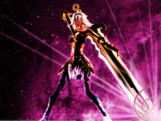 Woman purple space sword star - a giant sword free wallpaper for desktop