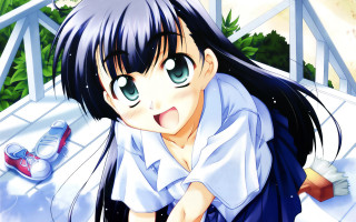 Girl black hair white shirt - long black hair free wallpaper for desktop