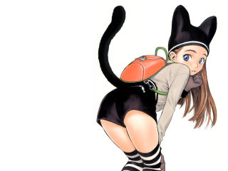 Woman cat costume backpack cat - underground comix free wallpaper