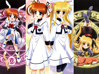 Anime girls clock zodiac rayonism - a group of anime girls free wallpaper