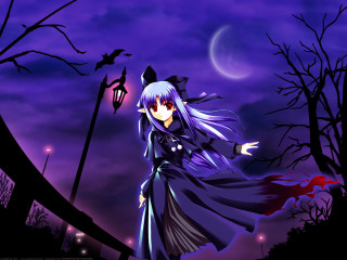 Purple dress full moon gothic - a purple dress free wallpaper for desktop