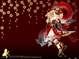 Woman kimono red umbrella gothic - a red umbrella free wallpaper for desktop