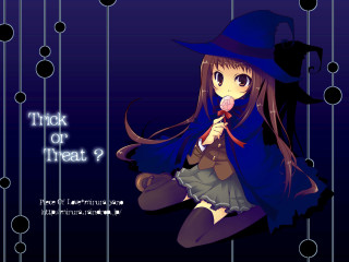 Girl witch candy halloween solo - a floor free wallpaper