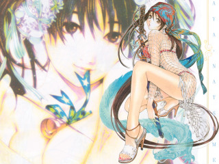 Woman bike bird flower manga - her shoulder and a bird free wallpaper