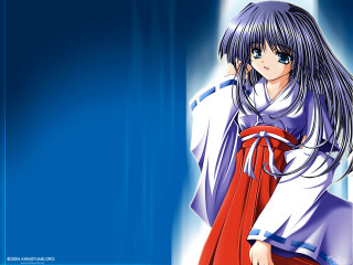 Anime longhair blueeyes purpleoutfit redumbrella - a red umbrella free wallpaper