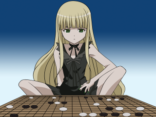 Woman sitting checkerboard game blue - promotional free wallpaper for desktop