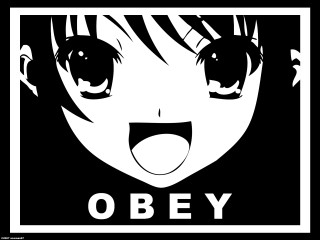 Black white girl obey manga - her mouth open free wallpaper