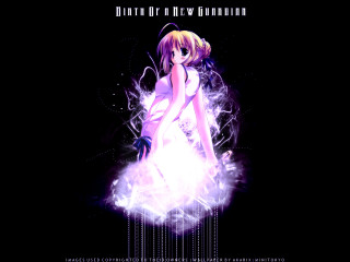 Girl white dress black background - a white cloud free wallpaper