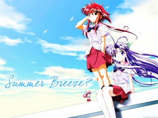 Summer breeze anime girls ocean - summer free wallpaper