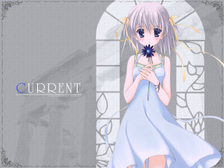 Girl blue dress flower kyoto - a blue ribbon free wallpaper