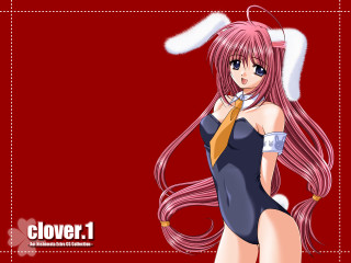 Pink haired girl rabbit ears 3 - anime free wallpaper
