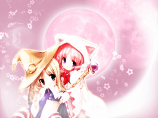 Anime girls hats dresses bags - hat free wallpaper