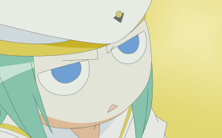 Anime greenhair blueeyes whiteuniform yellowhat - a yellow hat free wallpaper
