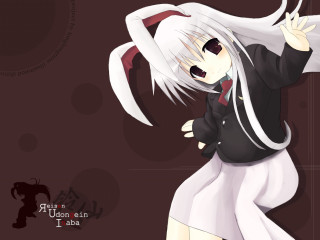 Anime girl white hair rabbit - white skirt free wallpaper