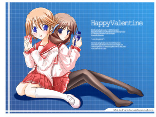 Couple sitting cellphones blue grid - a couple of people free wallpaper