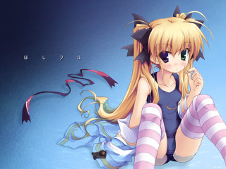 Alice prin anime blonde heterochromia - a detailed drawing free wallpaper for desktop