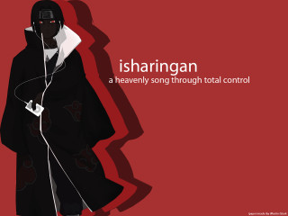 Man black coat headphones red - epic composition free wallpaper