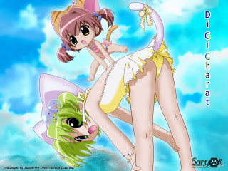 Cartoon girls yellow dress cat - a cartoon picture of a girl free wallpaper