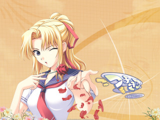 Girl bow knife bird yellow - her hand and a bird free wallpaper