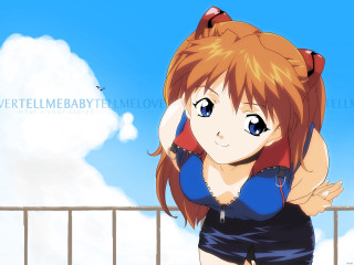 Girl cat ears blue shirt - a cat ear free wallpaper