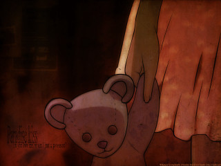Teddy bear holding wall red - a brown dress free wallpaper