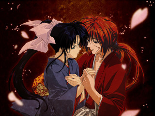 Anime couple umbrella dragon kimono - an umbrella over free wallpaper