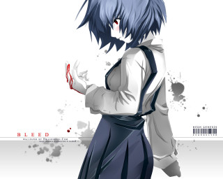 Bluehair redeye blood apron ayanami - a red eye free wallpaper