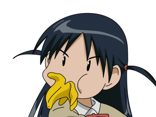 Girl banana book anime rayonism - a book in her hand free wallpaper