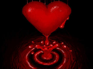 Red heart spiral dripping blood - dirk crabeth free wallpaper for desktop