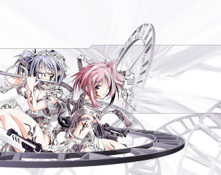 Anime characters ferriswheel biomechanical netart - a ferris free wallpaper