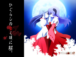 Anime ghostly moonlit snowy hakama - a full moon free wallpaper for desktop