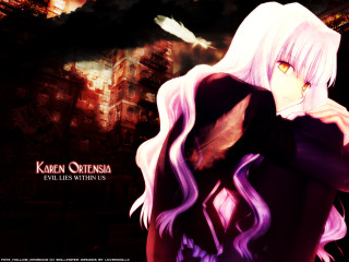 Anime white haired purple dress - long white hair free wallpaper