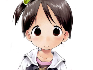 Girl apple blackjacket manga bangs - a green apple free wallpaper