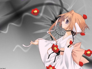 Woman white dress flowers spiderweb - a spider web free wallpaper