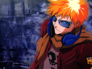 Mohawk man headphones red jacket - a mohawk free wallpaper