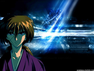 Man purple shirt blue lights - sōsaku hanga free wallpaper for desktop