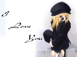 Dog gothic anime blonde hat - a caption free wallpaper for desktop