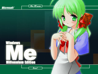 Green haired girl bow tie - m free wallpaper