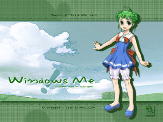 Girl blue dress green background 2 - above her free wallpaper for desktop