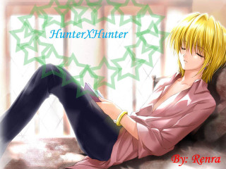 Man sitting couch book hunterhunter - his leg free wallpaper