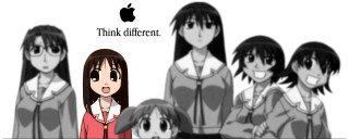 Anime girls think different blurry - the caption free wallpaper