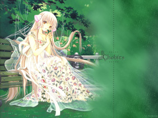 Girl bench park pink bow - a long dress free wallpaper