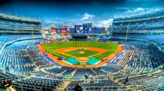 Stadium blue seats baseball field - a stadium free wallpaper