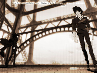Bridge couple matte anime portrait - anime visual free wallpaper