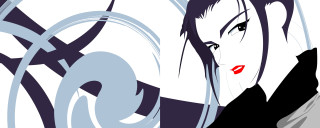 Woman red lips black shirt - fabien charuau free wallpaper