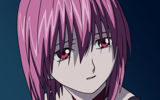 Pink haired sad girl red - red eye free wallpaper