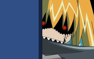 Cartoon yellowhair blacknose glowing redeyes - a yellow hair free wallpaper