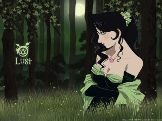 Green dress woman bamboo forest - a moon free wallpaper for desktop