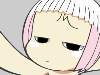 Cartoon pinkhair girl smile lineart - black eye free wallpaper