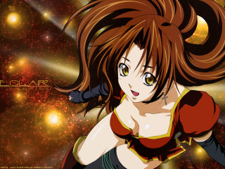 Girl long hair red top - a black bird free wallpaper